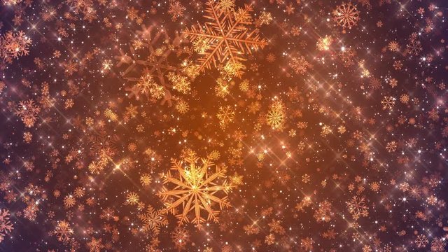 4k Snowflakes Countdown from 10 to 0