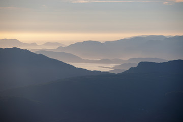 sunrise in the mountains