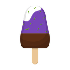 Ice cream on stick vector icon.Cartoon vector icon isolated on white background ice cream on stick.