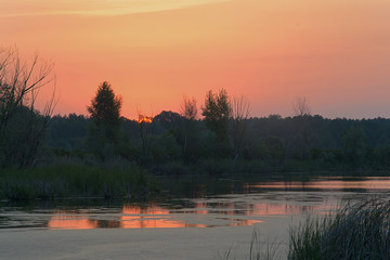 sunset on the river - 308313468