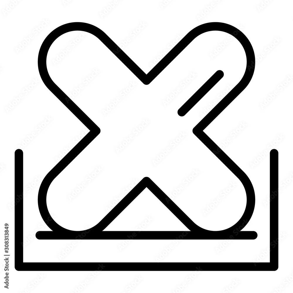 Poster reject sign icon. outline reject sign vector icon for web design isolated on white background