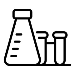 Chemical pots icon. Outline chemical pots vector icon for web design isolated on white background