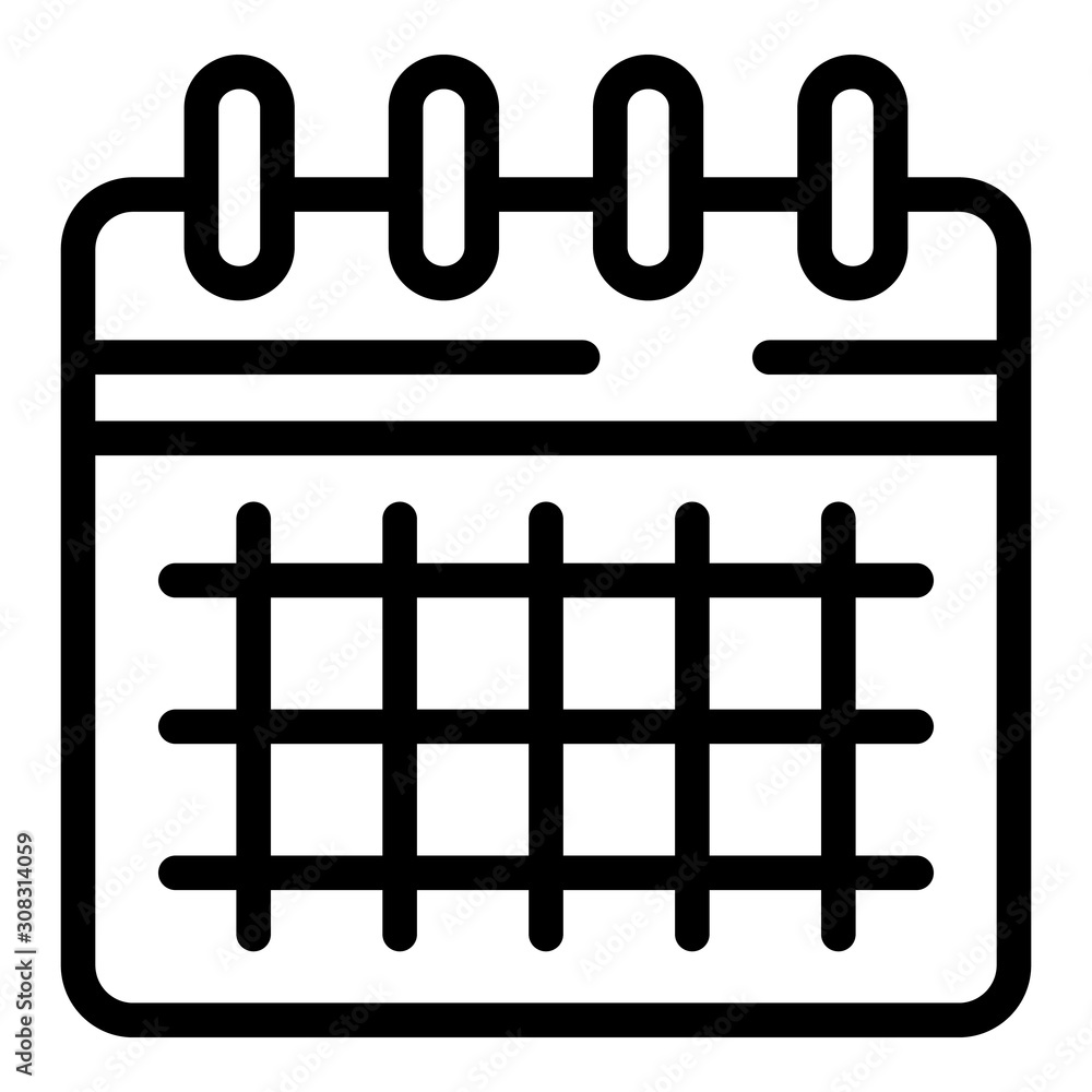 Aufkleber calendar icon. outline calendar vector icon for web design isolated on white background