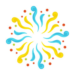 Christmas firework vector icon.Cartoon vector icon isolated on white background christmas firework.