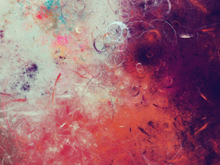 red abstract fractal background 3d rendering illustration