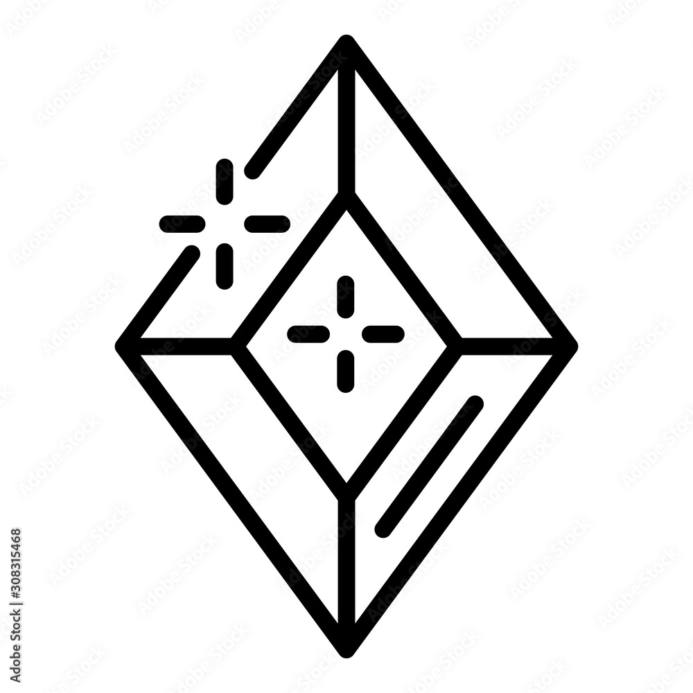Poster precious gemstone icon. outline precious gemstone vector icon for web design isolated on white backg