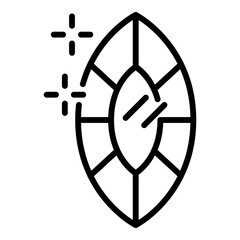 Princess jewel icon. Outline princess jewel vector icon for web design isolated on white background