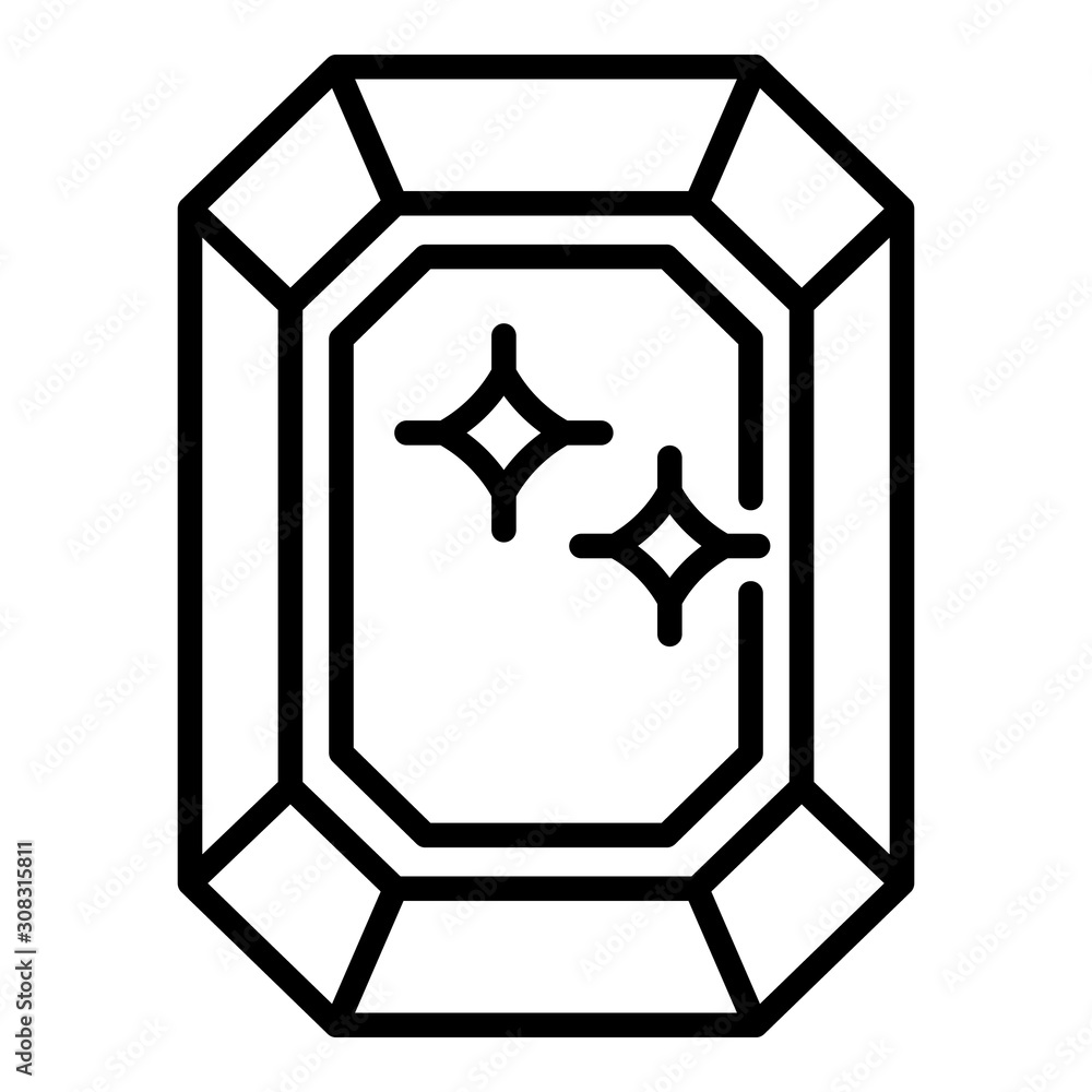 Poster value shine gemstone icon. outline value shine gemstone vector icon for web design isolated on white