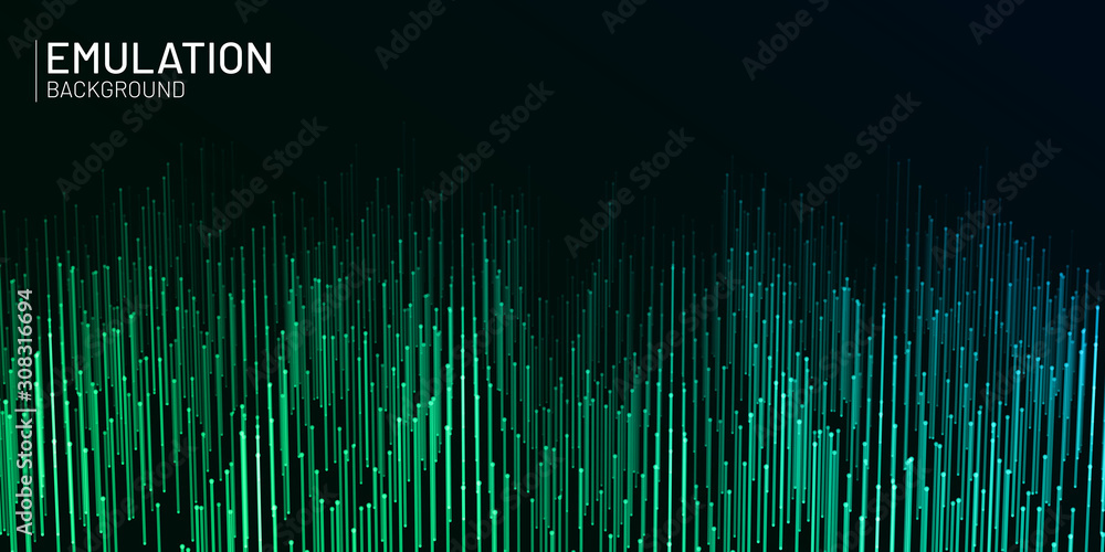 Poster digital technology. abstract connection. sci-fi user interface. big data. space futuristic emulation
