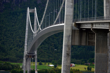 the suspension bridge, norway, europe