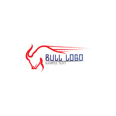 Bull horn logo and symbols template icons app vector