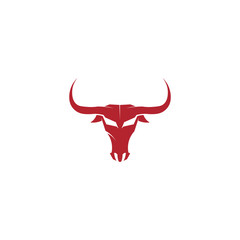 Bull horn logo and symbols template icons app vector