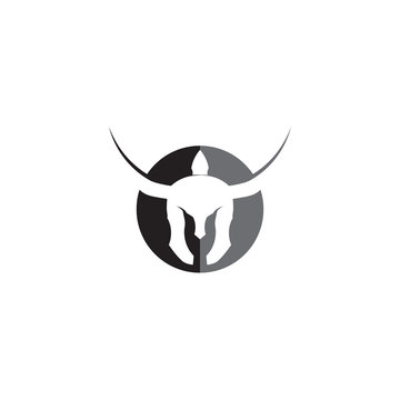 Bull horn logo and symbols template icons app vector