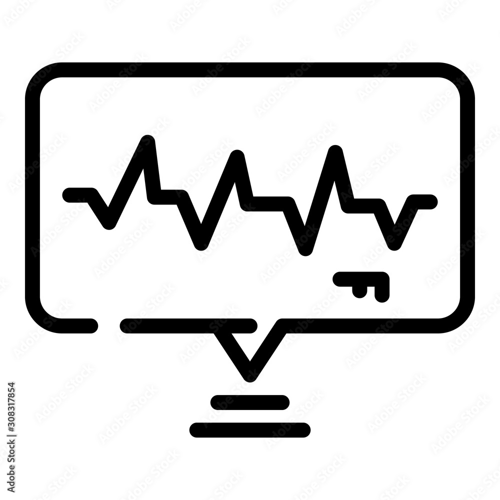 Poster Speech authentication icon. Outline speech authentication vector icon for web design isolated on white background