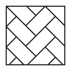 Parquet floor vector icon.Line vector icon isolated on white background parquet floor.