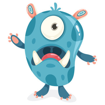 Cartoon Character Of Funny Little Monster