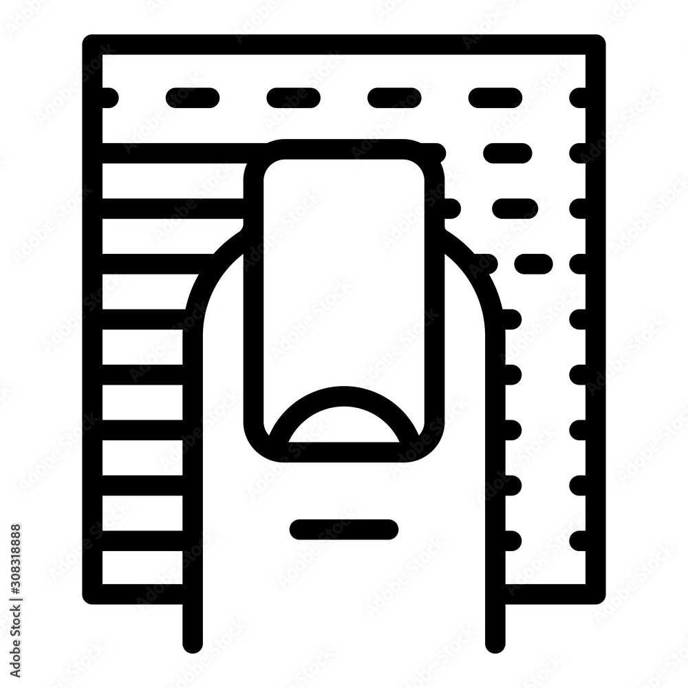 Poster fingerprint scanning icon. outline fingerprint scanning vector icon for web design isolated on white