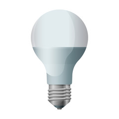 Halogen bulb vector icon. Realistic vector icon isolated on white background halogen bulb.