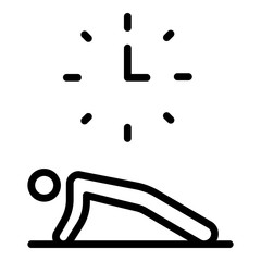 Morning exercise icon. Outline morning exercise vector icon for web design isolated on white background