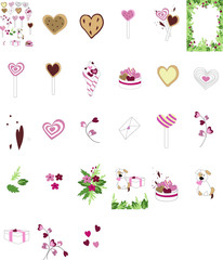 Valentine's Day set of elements for your design