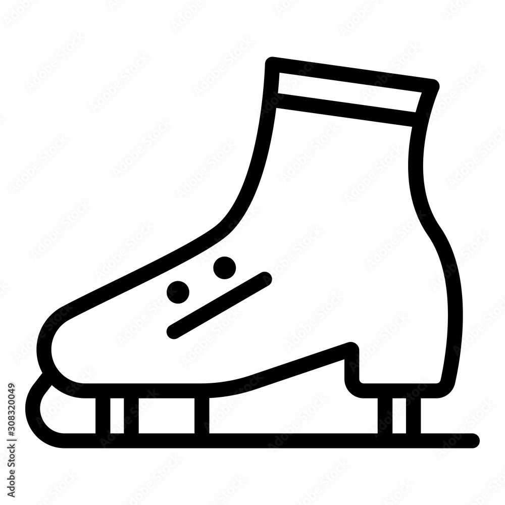 Poster skates icon. outline skates vector icon for web design isolated on white background