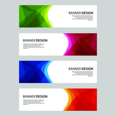 Naklejka premium Vector Abstract design banner web template