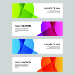 Naklejka premium Vector Abstract design banner web template