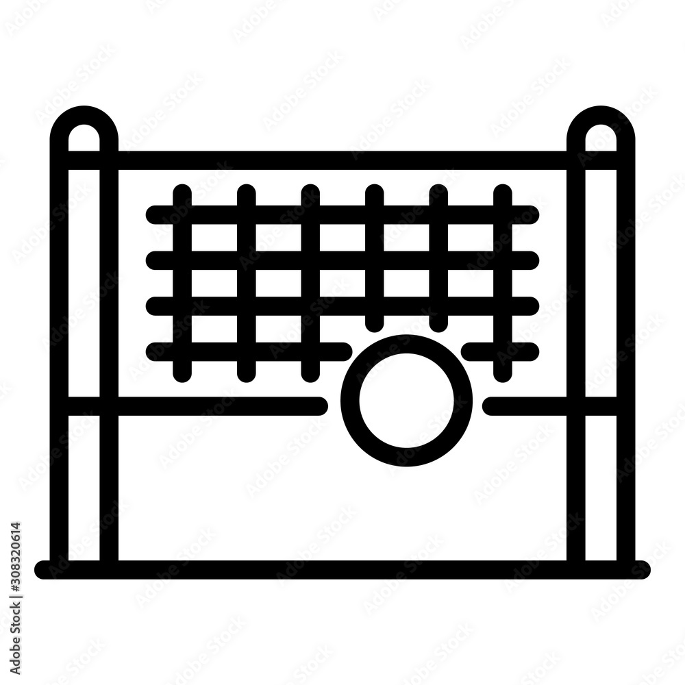Poster volleyball net icon. outline volleyball net vector icon for web design isolated on white background