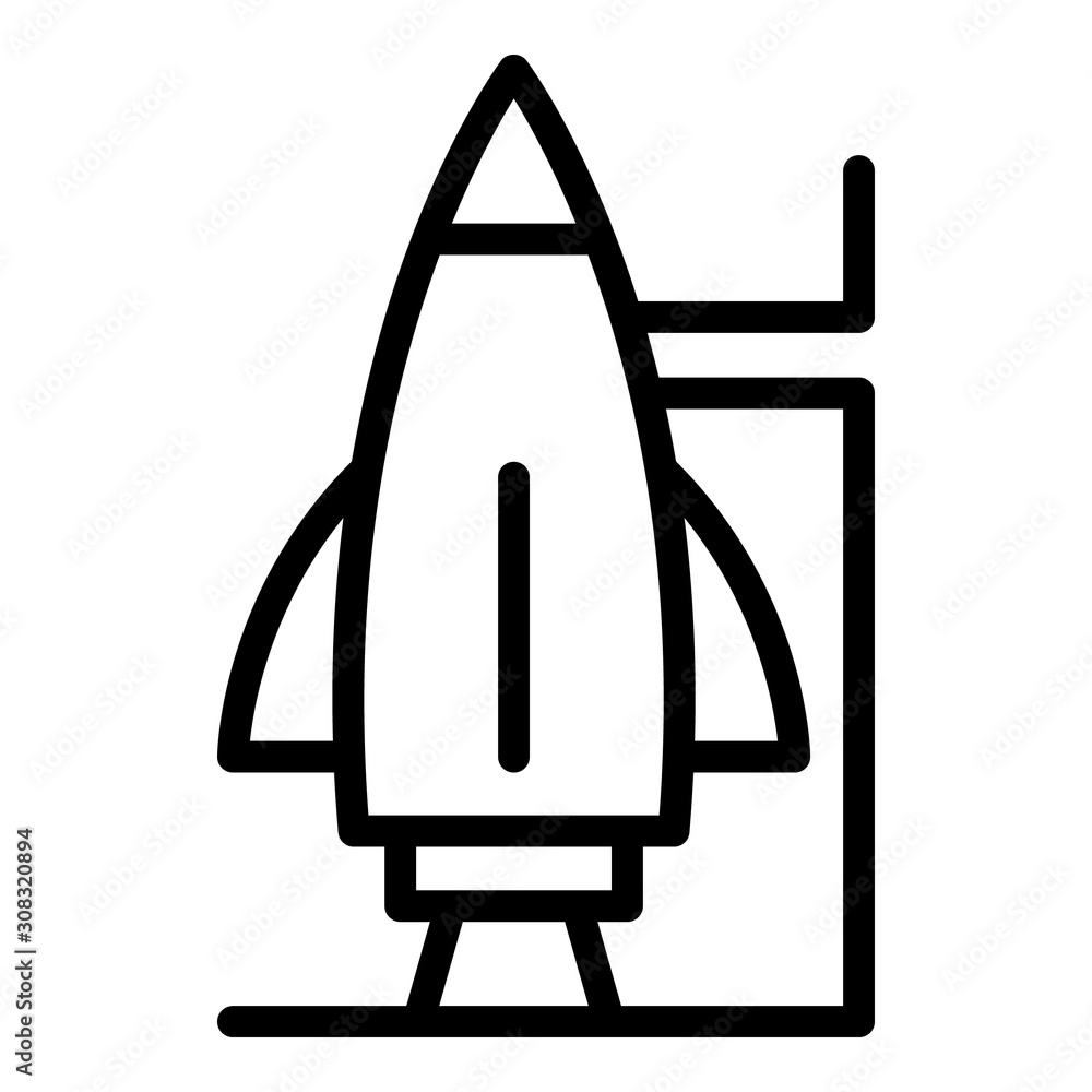 Aufkleber rocket campaign icon. outline rocket campaign vector icon for web design isolated on white backgroun
