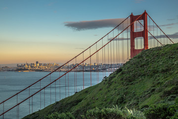 Revealing the North Tower of Golden Gate Bridge and San Francisco 