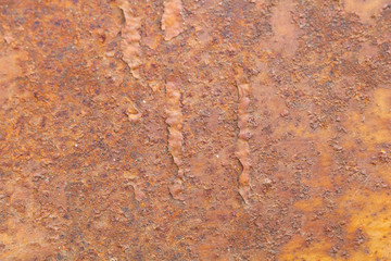 Rusted iron texture brown background close up