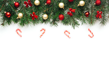 Merry christmas and happy new year on white background