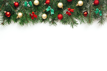 Merry christmas and happy new year on white background