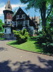 Kobior - Promnice town, Silesia region, Poland: July, 2010:  Hunting Palace