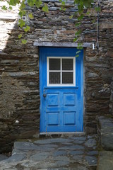 old window in brick wall