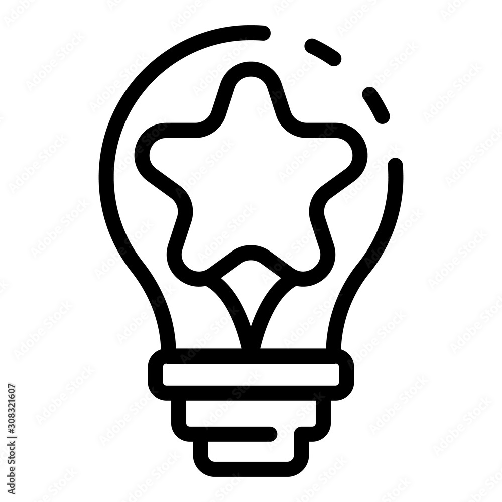 Poster bulb idea campaign icon. outline bulb idea campaign vector icon for web design isolated on white bac