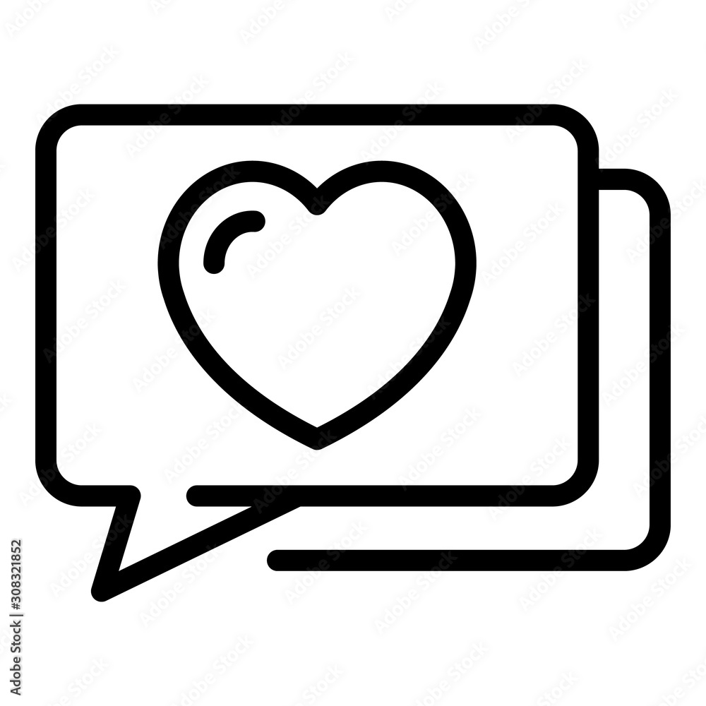 Poster adverstising chat icon. outline adverstising chat vector icon for web design isolated on white backg