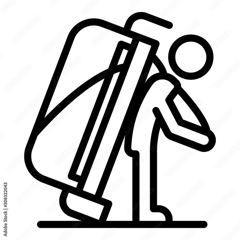 Poster Sofa relocation icon. Outline sofa relocation vector icon for web design isolated on white background