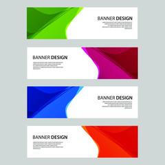 Naklejka premium Vector Abstract design banner web template