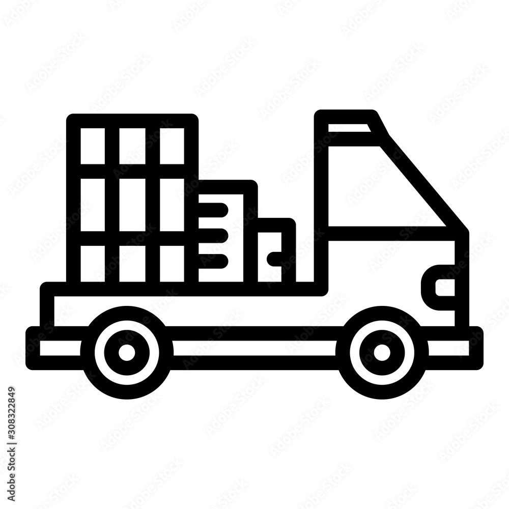 Poster adress relocation icon. outline adress relocation vector icon for web design isolated on white backg