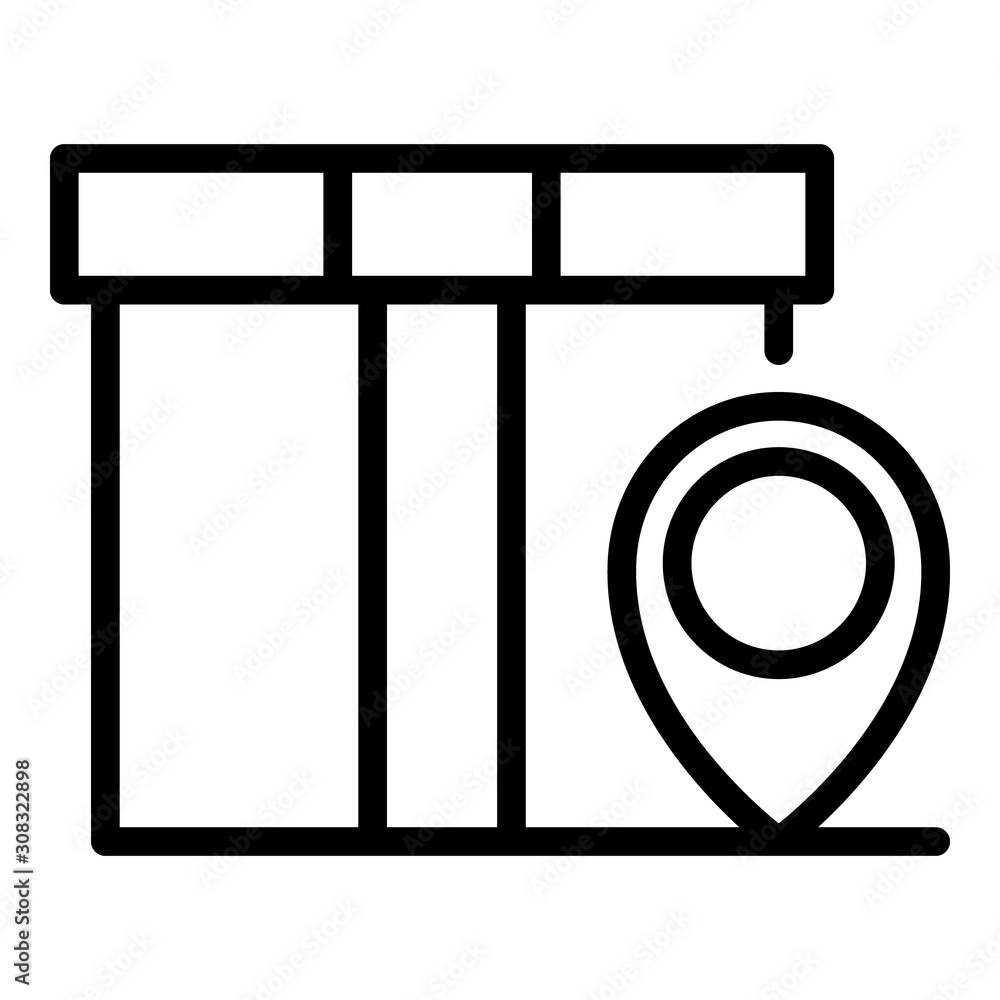 Aufkleber parcel location icon. outline parcel location vector icon for web design isolated on white backgroun
