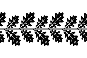 Naklejka premium oak leaves border