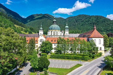 Ettal Abbey, Kloster Ettal near Oberammergau in Bavaria, Germany.