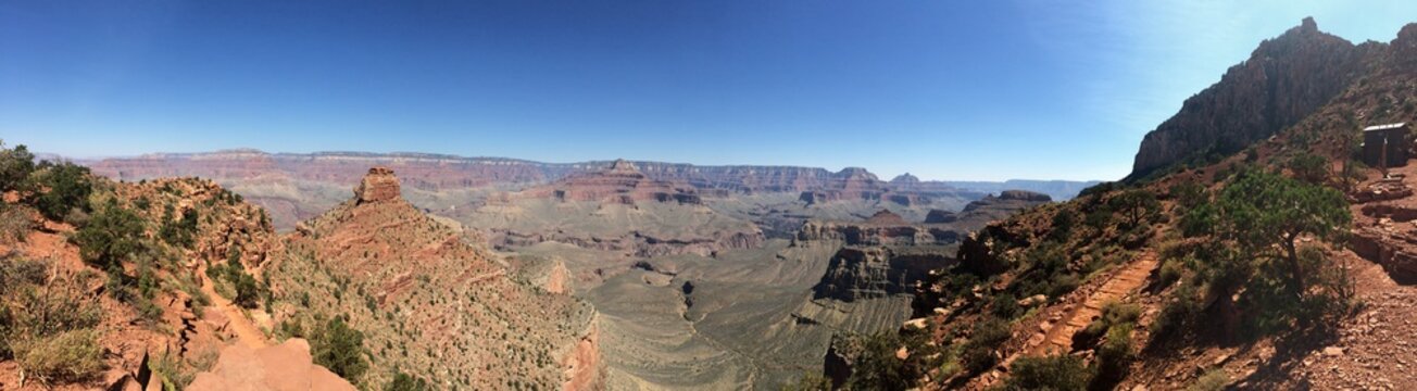 Panorama view of the Grand Canyon in Arizona