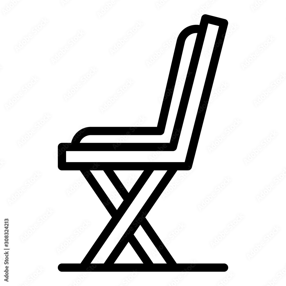 Aufkleber street bench side view icon. outline street bench side view vector icon for web design isolated on w