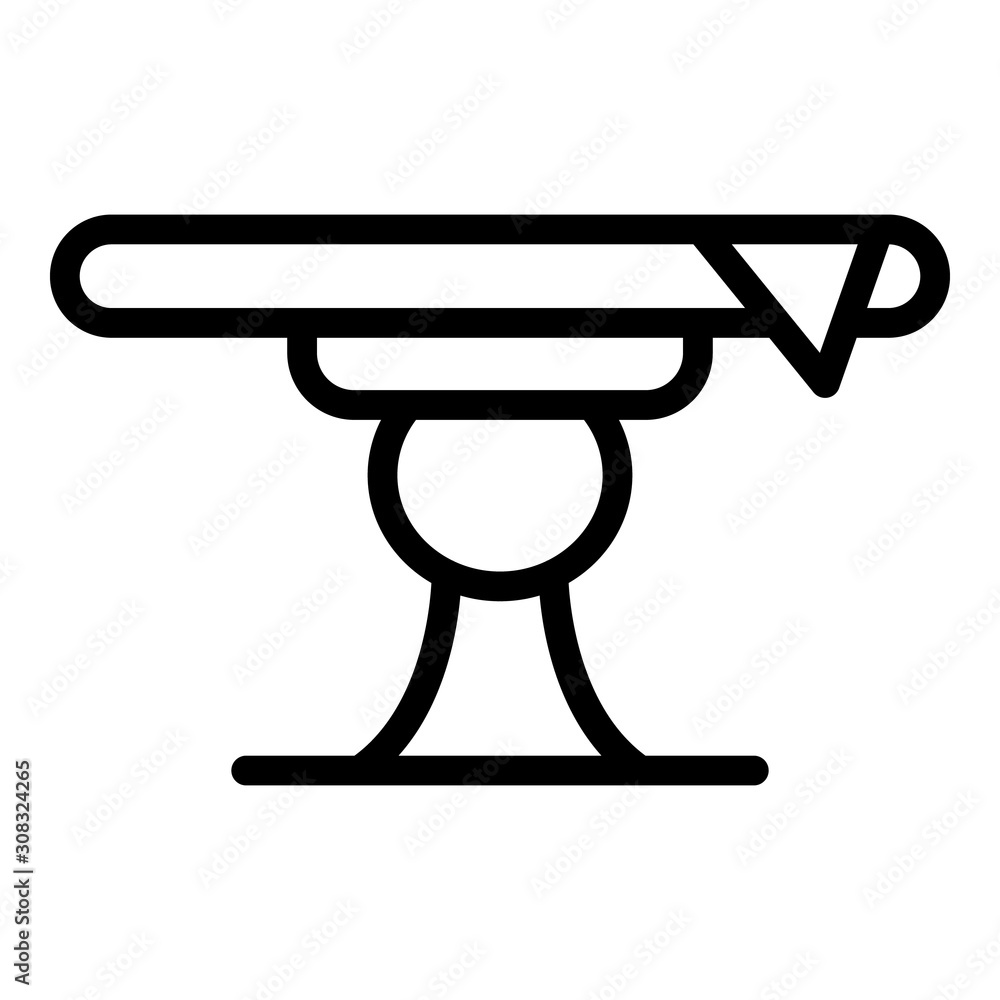 Poster round garden table icon. outline round garden table vector icon for web design isolated on white bac