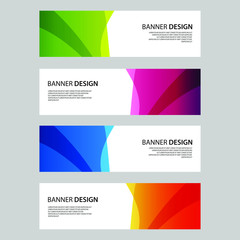 Naklejka premium Vector Abstract design banner web template