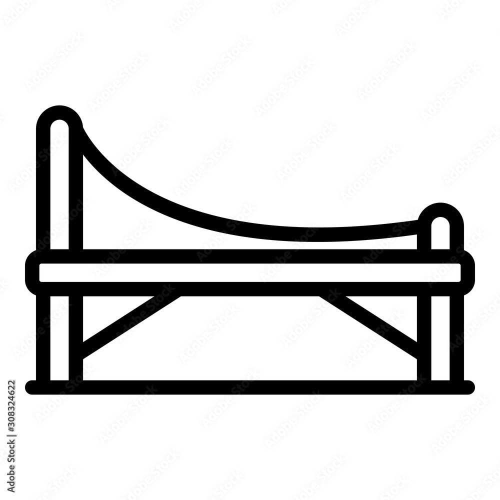 Poster bench with intricate back icon. outline bench with intricate back vector icon for web design isolate