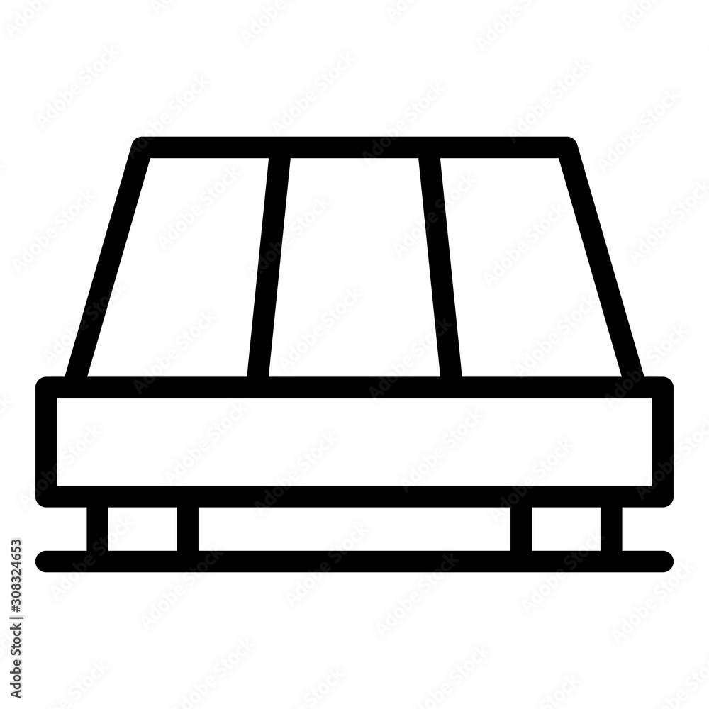 Poster high back bench icon. outline high back bench vector icon for web design isolated on white backgroun