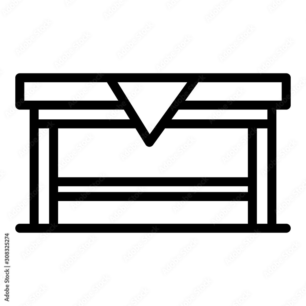 Aufkleber home table icon. outline home table vector icon for web design isolated on white background